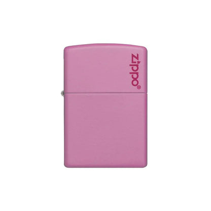 Zippo Lighter - Pink Matte Zippo logo