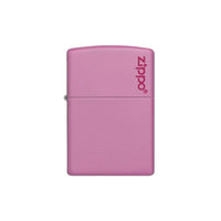Zippo Lighter - Pink Matte Zippo logo