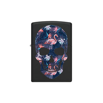 Zippo Lighter - Flamingo Skull Design