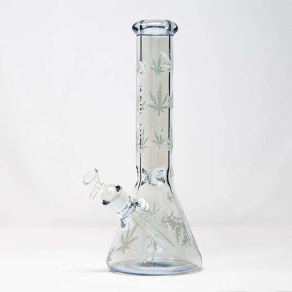 Xtreme 14" Electroplated Bong avec Feuille Design
