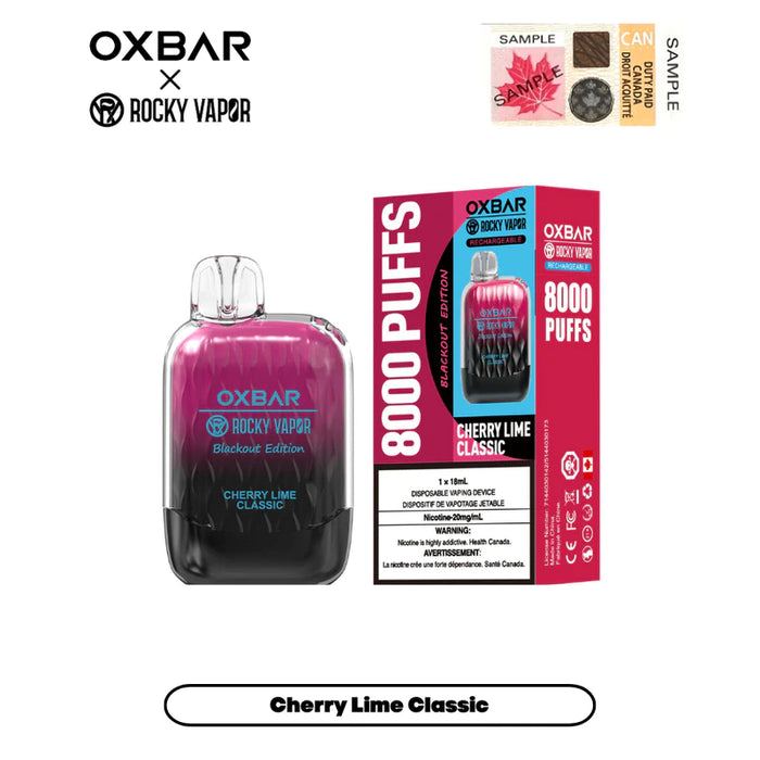 [CLEARANCE] OXBAR X Rocky Vapor G8000 Rechargeable Disposable Vape 18ml