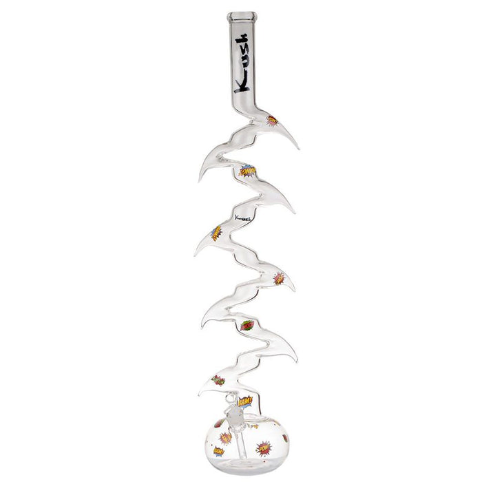 Kush 3' Foot Glass Zig Zag Bong/Zong