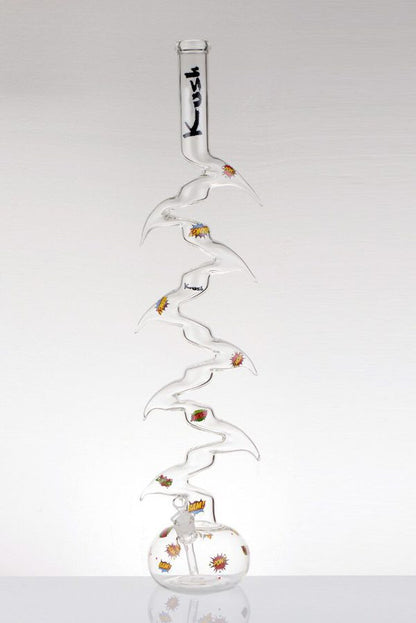 Kush 3' Foot Glass Zig Zag Bong/Zong