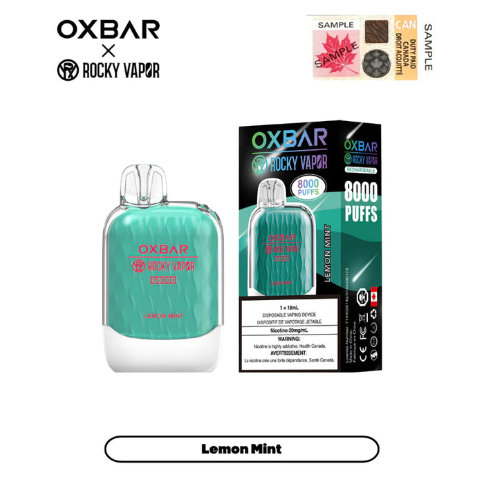 [CLEARANCE] OXBAR X Rocky Vapor G8000 Rechargeable Disposable Vape 18ml
