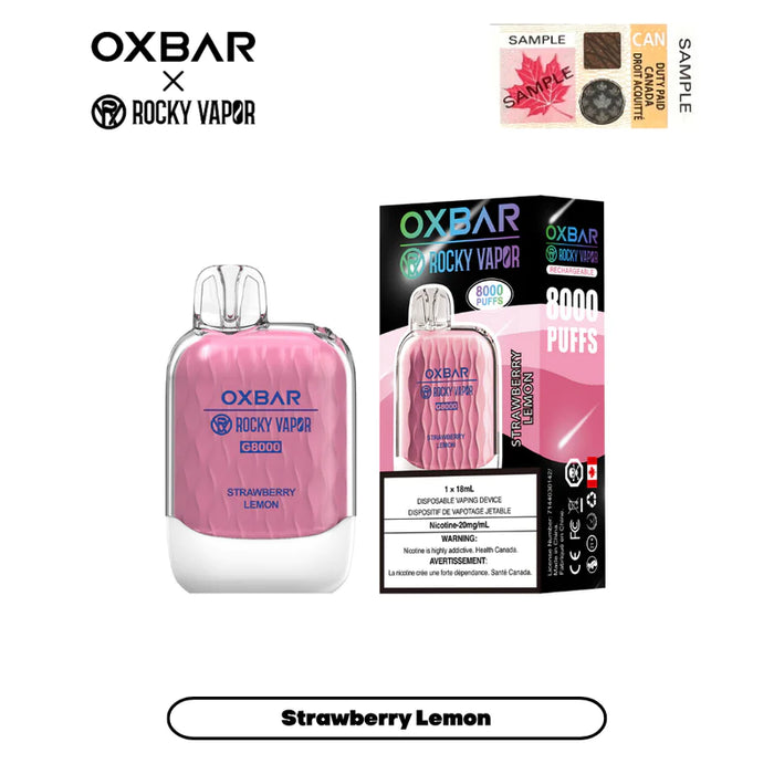 [CLEARANCE] OXBAR X Rocky Vapor G8000 Rechargeable Disposable Vape 18ml
