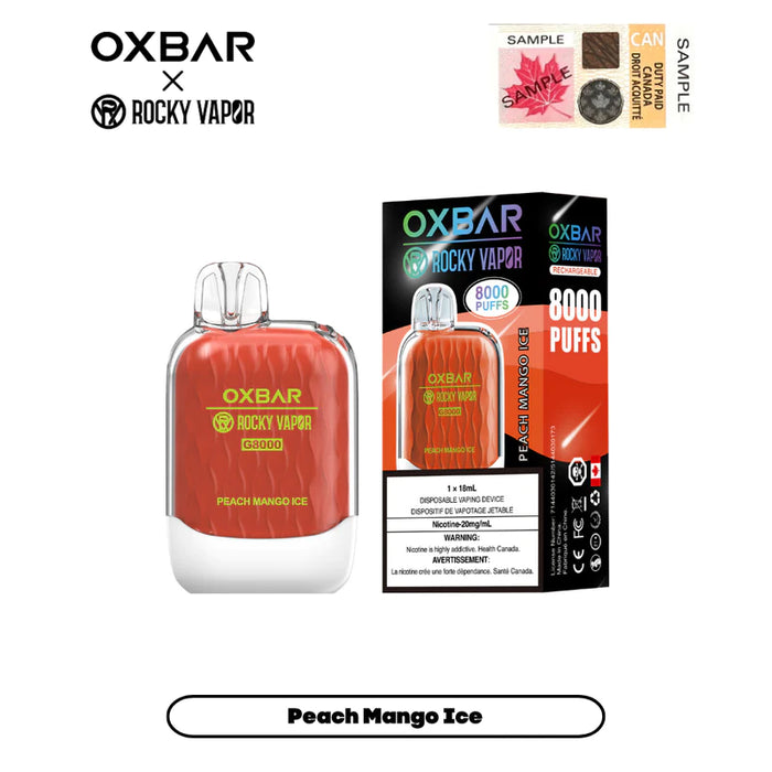 [CLEARANCE] OXBAR X Rocky Vapor G8000 Rechargeable Disposable Vape 18ml