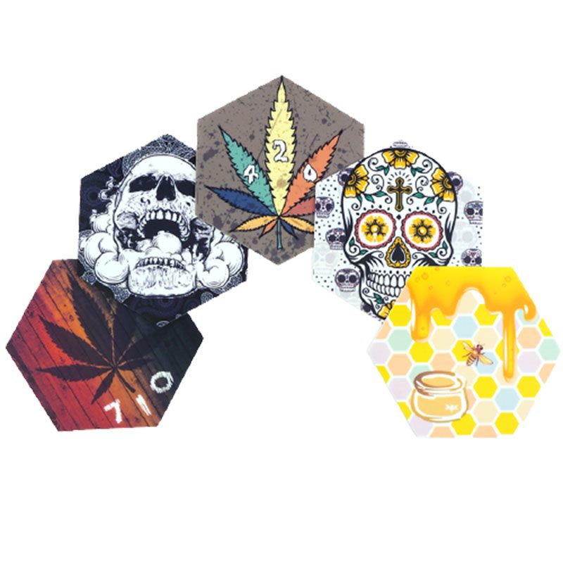 Glow In The Dark Hexagon Silicone Dab Mat Dabs