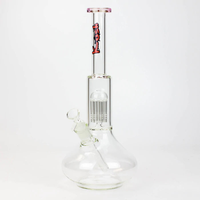 Kush 13" 8 Tree-Arm Round Base Glass Bong