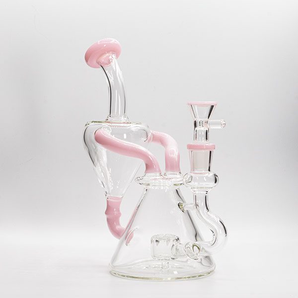 Soul Glass Recycler 8″ Bong / Dab Rig avec Quartz Banger 4mm